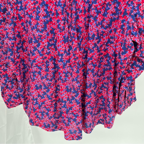 Talbots Womens Floral Cotton Pintuck Blouse Size 3X - Picture 10 of 11